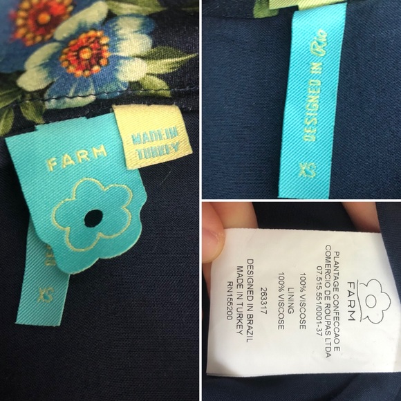 Anthropologie FarmRio Floral Patchwork Skirt XS - Picture 8 of 8